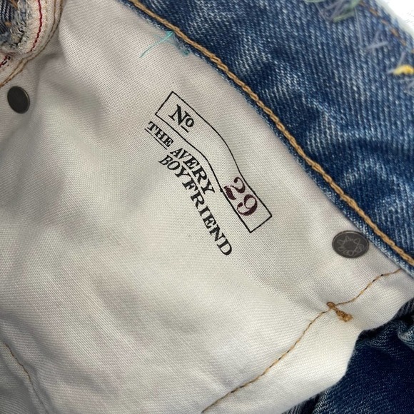 Polo Ralph Lauren Jeans Womens The Avery Boyfriend Embroidered Distressed Boho - Picture 9 of 10